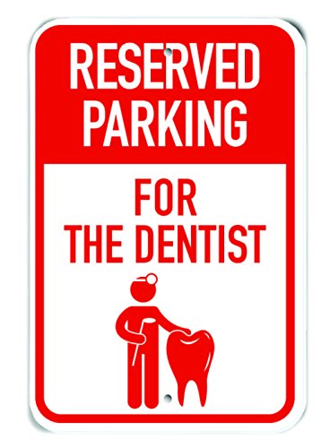 Panneau parking pour dentiste signalétique extérieure de stationnement rouge