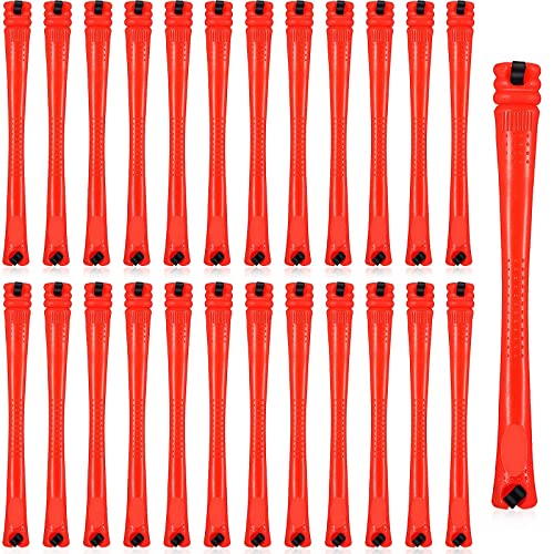 60 Pièces Tiges de Cheveux Permanent Rouleaux à Cheveux Antidérapants Froide Tige de Bigoudis Courte avec Bande Caoutchouc Élastique Curleurs à Tige Permanente Outil de Coiffure (Rouge, 0.2 Pouce)