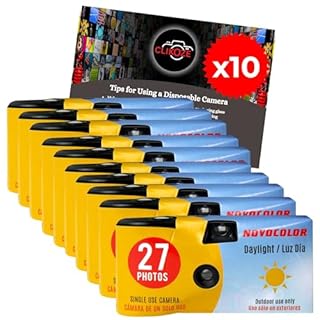 Pacchetto di fotocamere usa e getta con fotocamera Novocolor Daylight monouso, 27 esposizioni e consigli fotografici Clikoze 10 unità