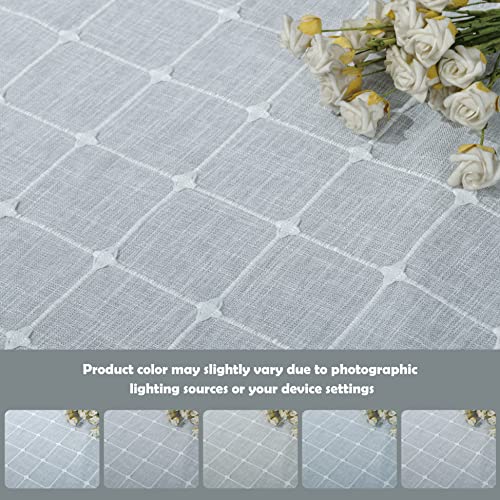 Shunjie.home Farmhouse Valances For Windows Boho Linen Plaid Curtain Valances, Plaid Window Valance For Kitchen Bedroom Bathroom Living Room(Gray, 54" X 18") #TOP7