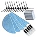 JUSTJUNMIN 10 Brosse latérale + 5 Hépativement Filtre + 5 vadrouille + 5 pâtes adaptées for Chuwi ILife v3 v3 + x5 v5 v 5S V5 Pro As Aspirateur Pièces de Rechange Pièces d'aspirateur