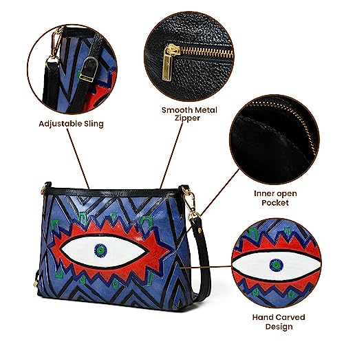 ADYAN Full Gain Leather Handpainted Women Crossbody-Sling Bag3