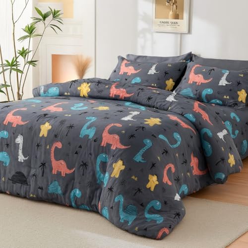 Image of Anjali Overseas 200 GSM 400 TC Kids Glace Cotton Reversible Cartoon Printed Double Bed King Size Comforter with Matching Bedsheet 90 * 100 with 2 Pillow Covers Set of 4 Pieces. Multi B