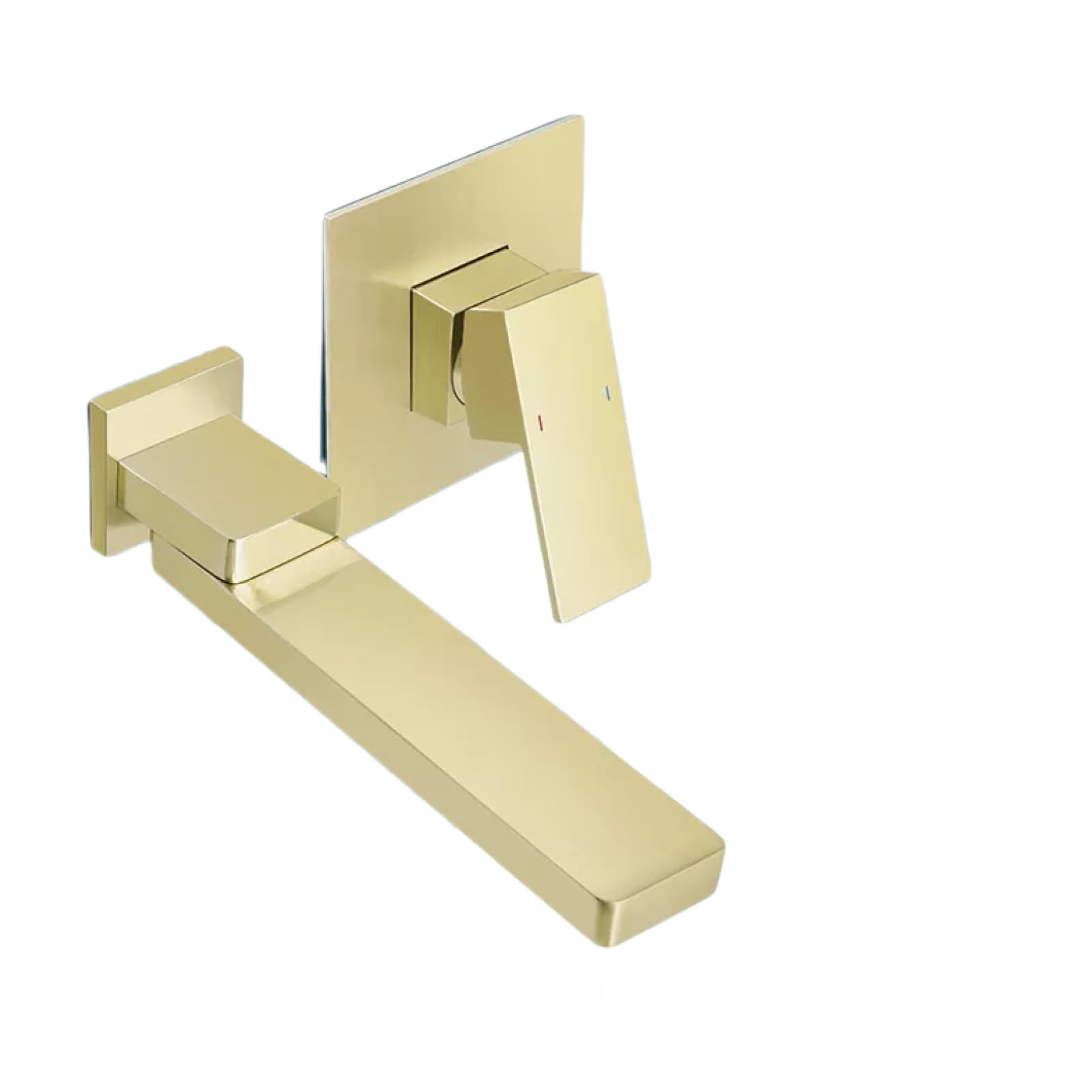 Ygnvmcxjg Golden Hot Melt Wall Mounted Basin Mixer Taps Concealed All-Copper Hot-Melt Basin Faucet Wall-Mounted Swingable Embedded Wash Basin Faucet Golden Hot-Melt