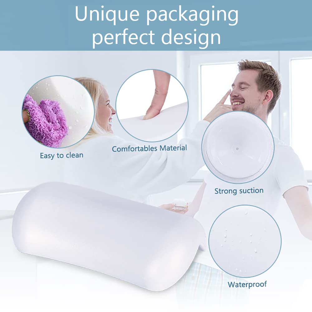 Ergonomiczna poduszka kąpielowa, technologia 4D Air-Mesh, relaxury, poduszka do wanny z antypoślizgowymi przyssawkami, nadaje się na głowę, plecy, ramiona i kark