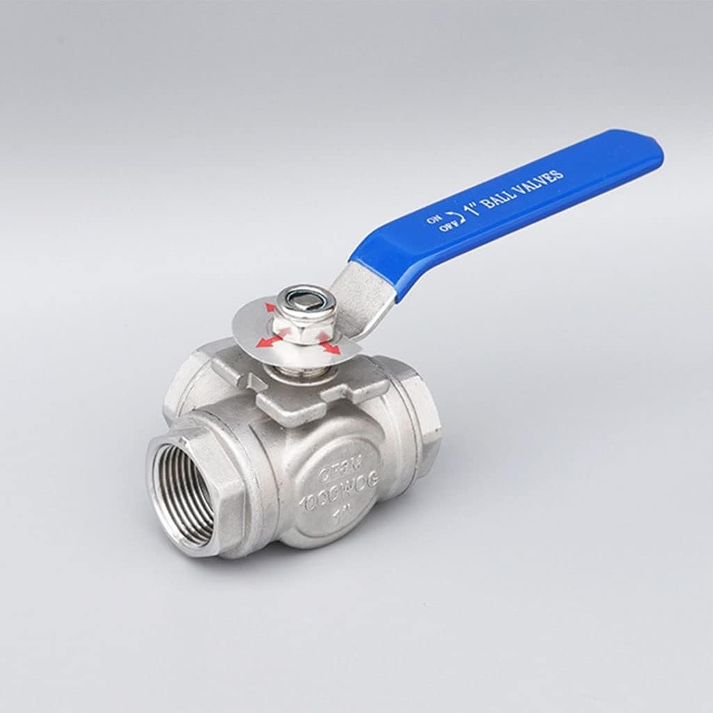 Valvola a sfera pipe t port, valvola deviatrice pe Valvola a sfera a tre vie, deviatori doccia, valvola a sfera con filettatura interna 1/2" 3/4" 1" 1-1/4" 1-1/2" 2", manuale a tre vie tipo T/tipo L i