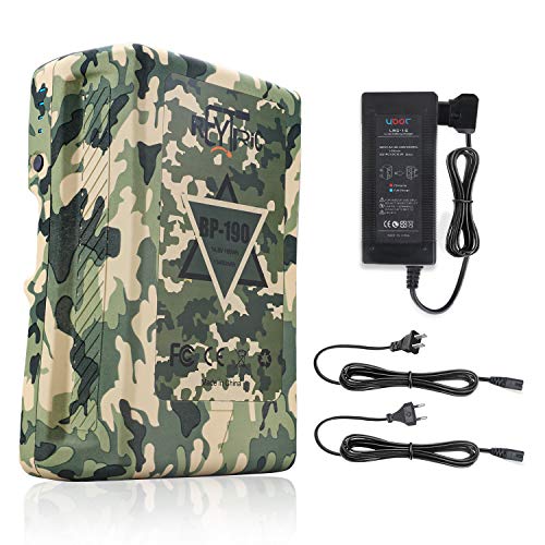 REYTRIC Camouflage 190Wh(13400mAh) V Mount/V-Lock Battery with D-tap Charger and D-Tap Cable