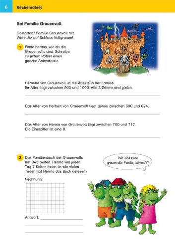 Mein Übungsheft Textaufgaben Mathe 3