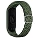 Bracelet de rechange tressé uniquement compatible avec Xiaomi Mi Band 6 5 4 3, bracelet de rechange sportif élastique en nylon réglable pour Xiaomi Band Mi Band 6 5 4 3