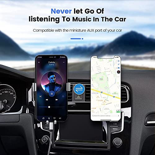 Câble Adaptateur Prise Jack iphone,Câble Audio Auxiliaire Voiture pour iPhone 13,Câble de Voiture auxiliaire Jack mâle 3,5 mm Compatible avec iPhone 13/12/11/XS Max/XS/XR/X/8 Plus/8/7-Argenté Noir - Image 7