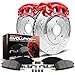 Power Stop KC6544A Z23 Evolution Sport 1-Click Brake Kit with Powder Coated Calipers (Brake Pads, Drilled/Slotted Rotors)