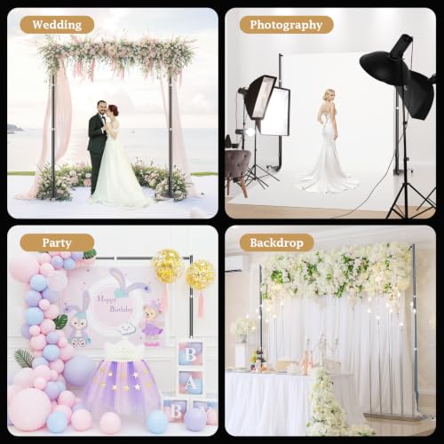 Image of EMART Backdrop Stand Heavy Duty 10ftx10ft Adjustable Pipe and Drape Kit