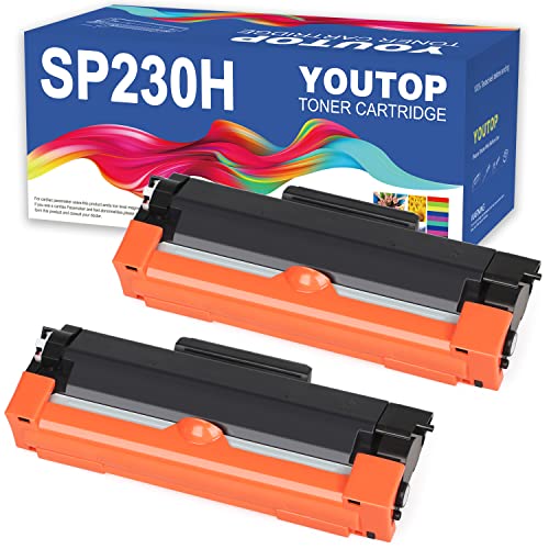 YOUTOP Lot de 2 toners compatibles pour Ricoh SP230H 408294 Noir pour Ricoh Aficio SP230 SP230dnw SP230fnw SP230sfnw SP 230 SP 230dnw SP 230fnw SP 230sfnw SP-230 SP-230 SP-230 dnw SP-230fnw SP-230sfnw Cover