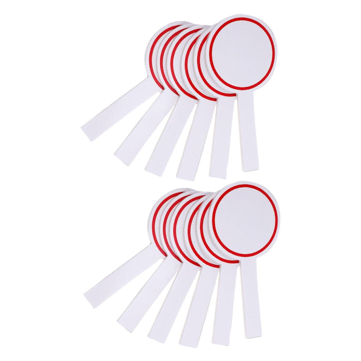 AUTSUPPL 12pcs Small White Boards Dry Erase Scoreboard Hand Board Voting Paddle
