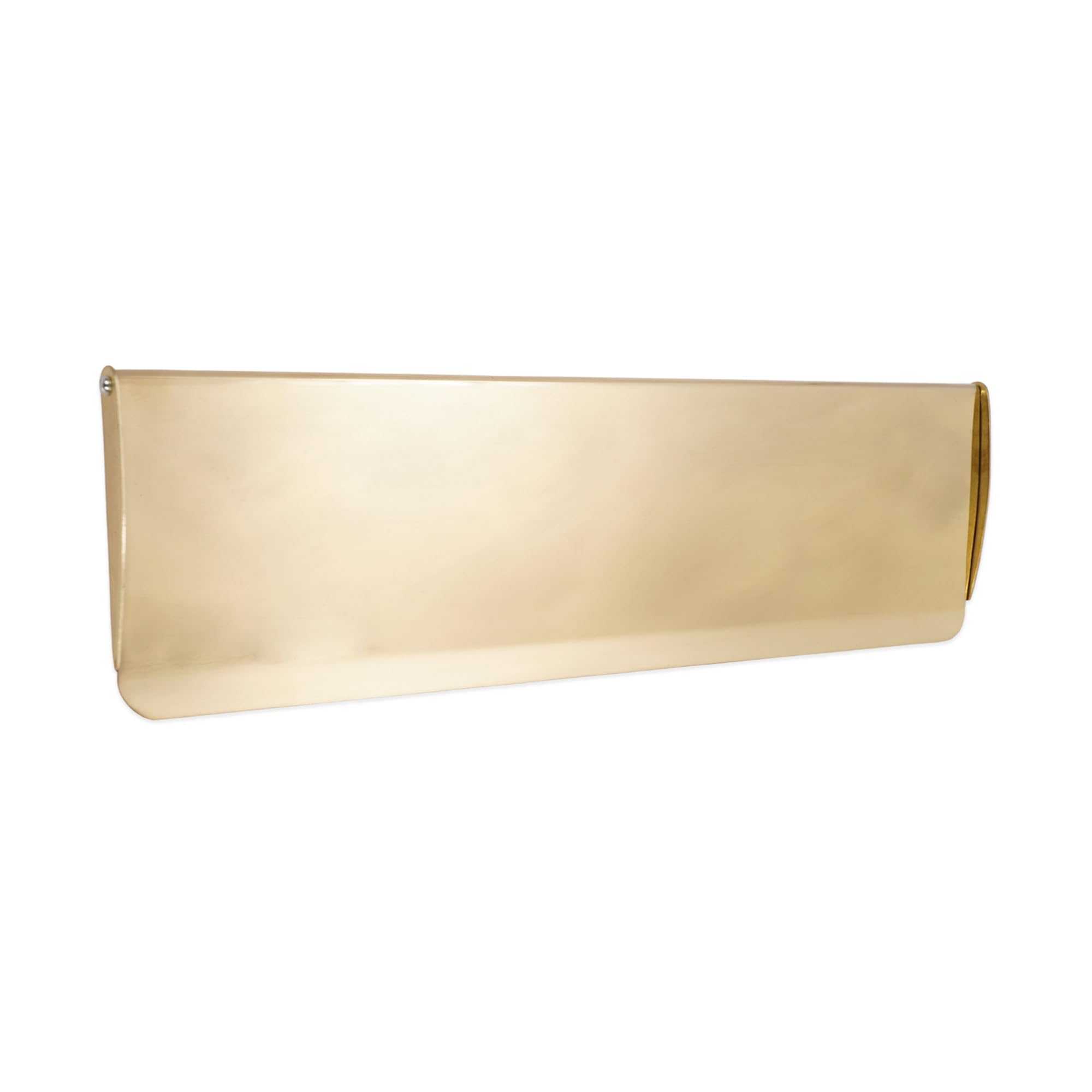Infinity Decor 11” or 12” Victorian Letter Plate Tidy Inner Flap - Solid Brass Letterbox Internal Door Cover Plate (Polished Brass, 12")