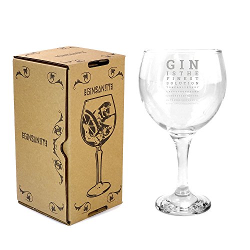 Ginsanity 22oz (645ml) Gin & Tonic Copa Balloon Cocktail Glass & Giftbox - Gin & Tonic - Eye Exam
