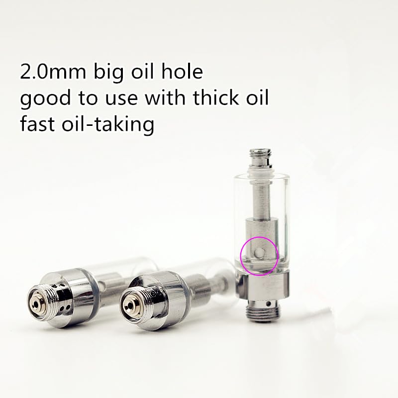 Cell TH205 TH210 Vape Cartouch Atomiseur x 5PCS, Bobine en Cramique Carts  en verre  huile paisse Tank Cartridges pour 510 Preheat Batterie Yocan  Uni Pro Mod -No Nicotine&Liquid (1.0ml Noir/Black) :