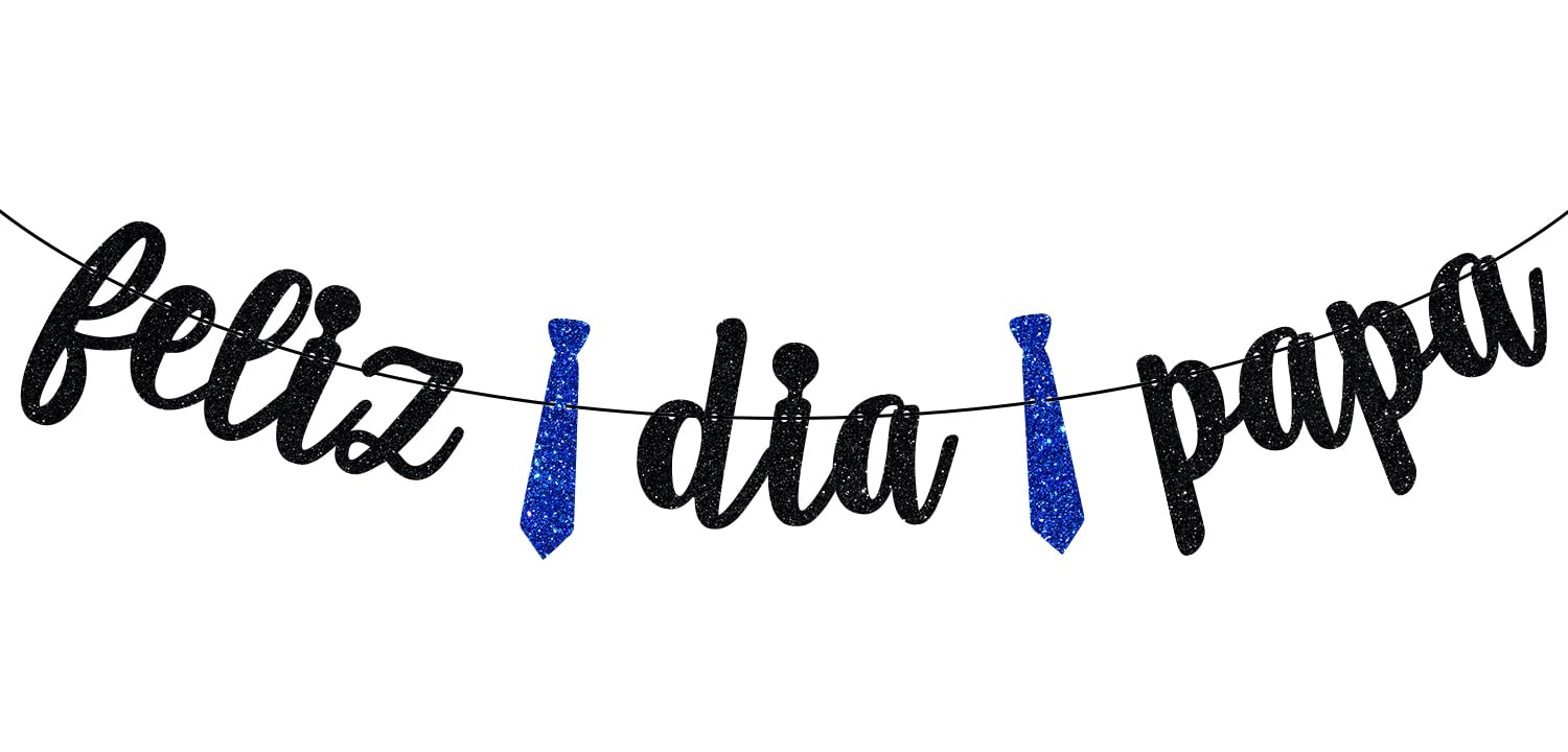 Feliz Dia Papa Banner, Spanish Happy Father's Day Decor, Best Dad Ever, Happy Father's Day Party Decorations Supplies for Dad