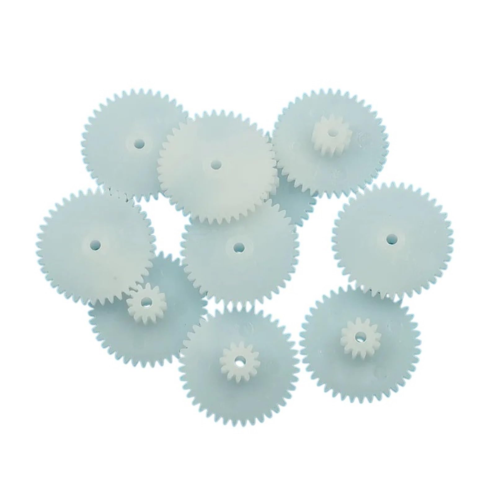 Zahnräder mit Kunststoffwelle 40122A 40122B 0,5 M Zahnräder 21mm Außendurchmesser Kunststoffteile 10 TEILE/LOS(2.13mm)