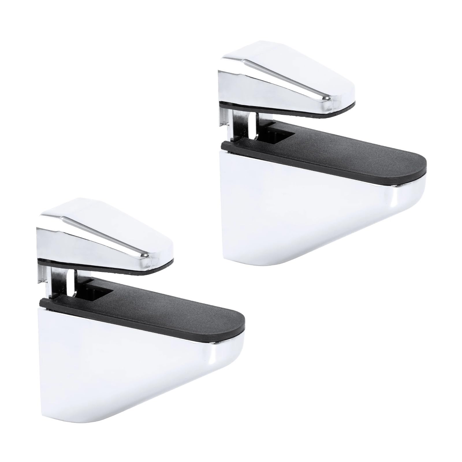 Glasklemme, verstellbare Regalstütze, schwebende Metallregal-Clips for hölzerne Bücherschränke, Garderoben-Display-Stützen(4 Pieces)