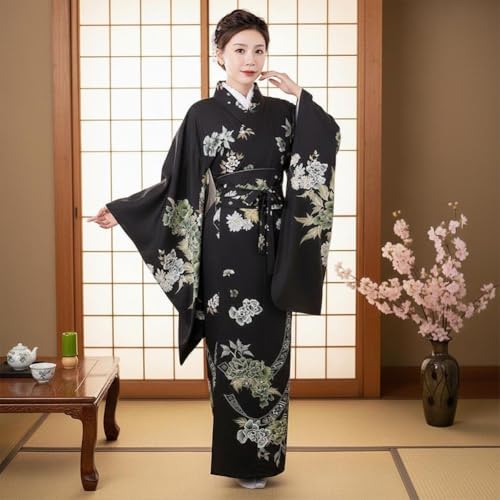 Kimono yukata para mujer con obi cómodo que no se desarma 5