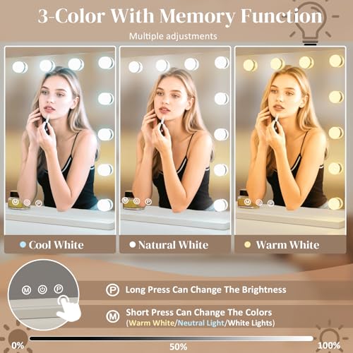 LED Vanity Mirror with Bluetooth