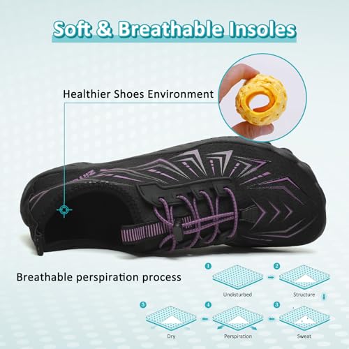 Image of ziitop Water Shoes for Men Women Beach Barefoot Swim Rock Climbing Pool Shoes Socks, Anti-Slip Breathable Quick Dry Lightweight Slip-on, Outdoor Sport Hiking Walking Boating Fishing Diving Surfing