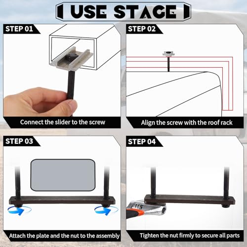 Zonon 28 Pcs Rooftop Tent Mounting Kit