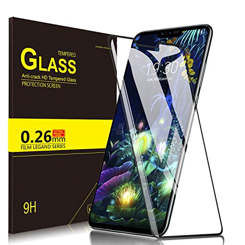 LG V50 ThinQ Screen Protector, KuGi 9H Hardness Bubble Free [Case Friendly] Tempered Glass Screen Protector for LG V50 ThinQ 5G Phone (Balck)