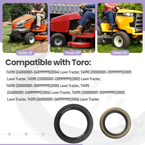 Image of 594195 Crankcase Gasket 795387 Oil Seal Kit Compatible with B&S Toro 40F777, 40G777, 74592, 74704, Replace 690945, 697227, 273488, 697227 etc.