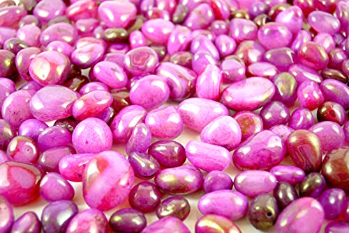 Image of Pink Onyx Pebbles for Decoration - Pebbles Stones for Fish Tank Aquarium, Fountain, Table Decor - Decorative Stones and Pebbles for Home /Garden Decor (900 Grams, Pink Onyx)