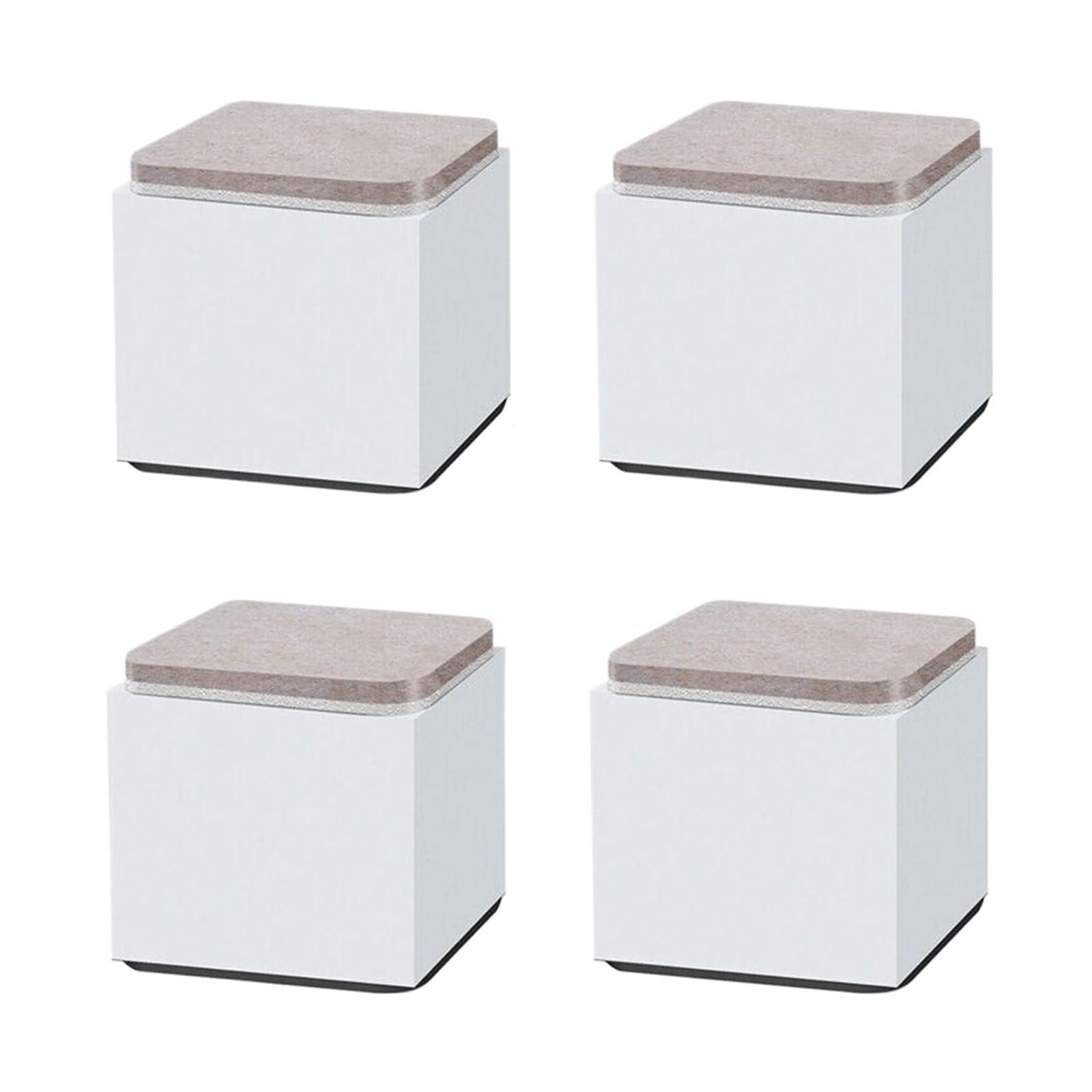 Elevadores para Muebles 4 Almohadillas Elevadoras de Patas de Acero al Carbono for Muebles, for sofá, Mesa, Silla, Redondas, Resistentes, Protector de Suelo(White-60x30MM)