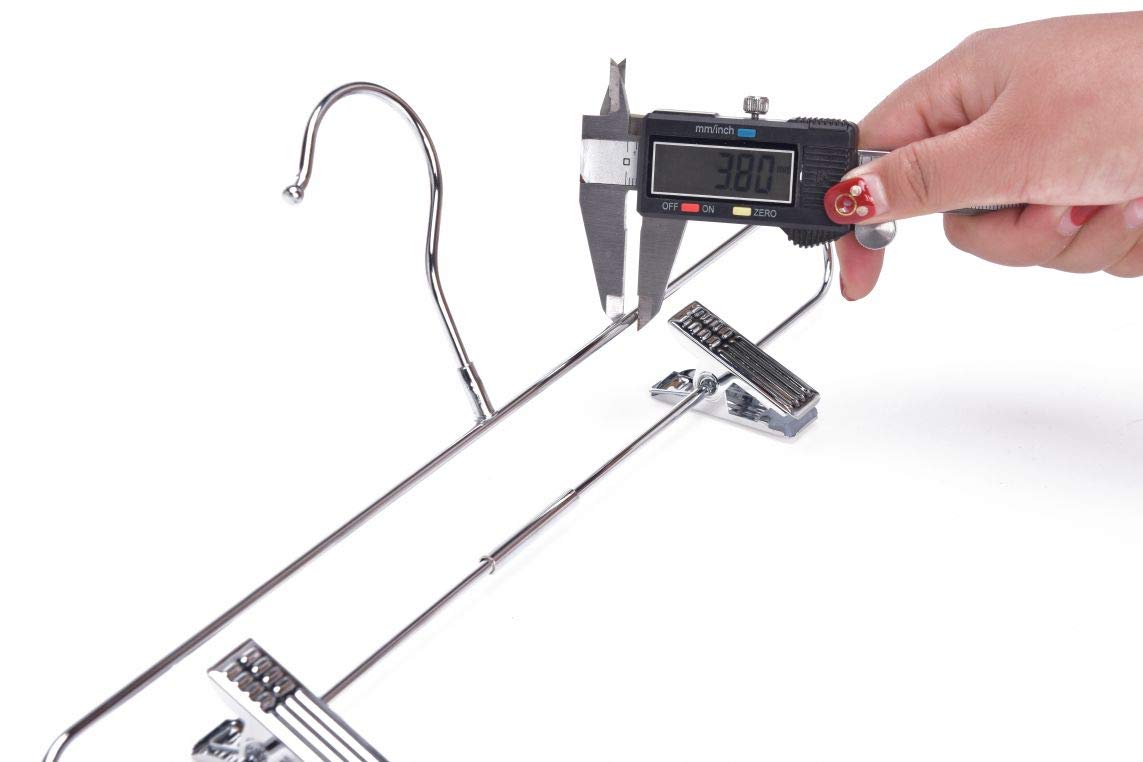 Quality Hangers Gancho de la Falda de la Calidad Pantalones Pantalones Perchas Metal Resistente Giratorio Cromo