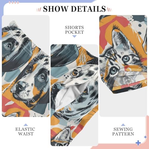 Pajama Bottoms, Puppy and Kitten Faces Pattern Pajamas Pant Lounge Wear Sleep Long Pants Casual Sleepwear Pjs4