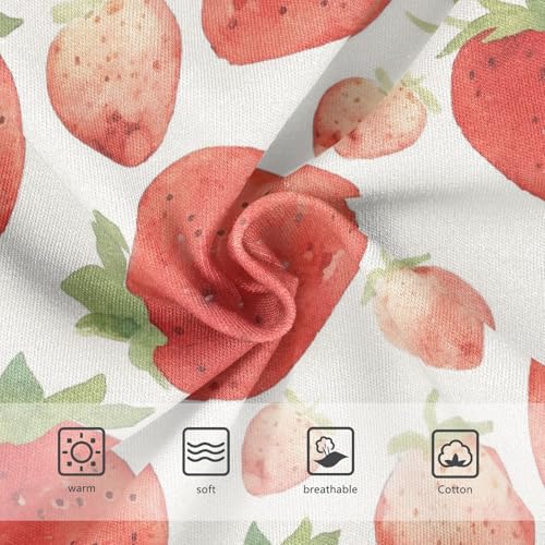 Wusikd Watercolor Strawberries Girls' Underwear Cotton Girls Briefs Soft Toddler Underwear 2T3