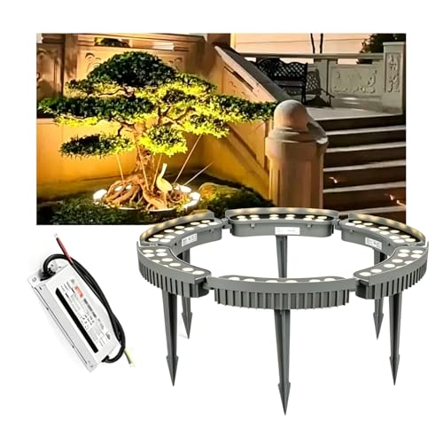 Focos paisajísticos LED para árboles y jardines exteriores con diseño anular impermeable