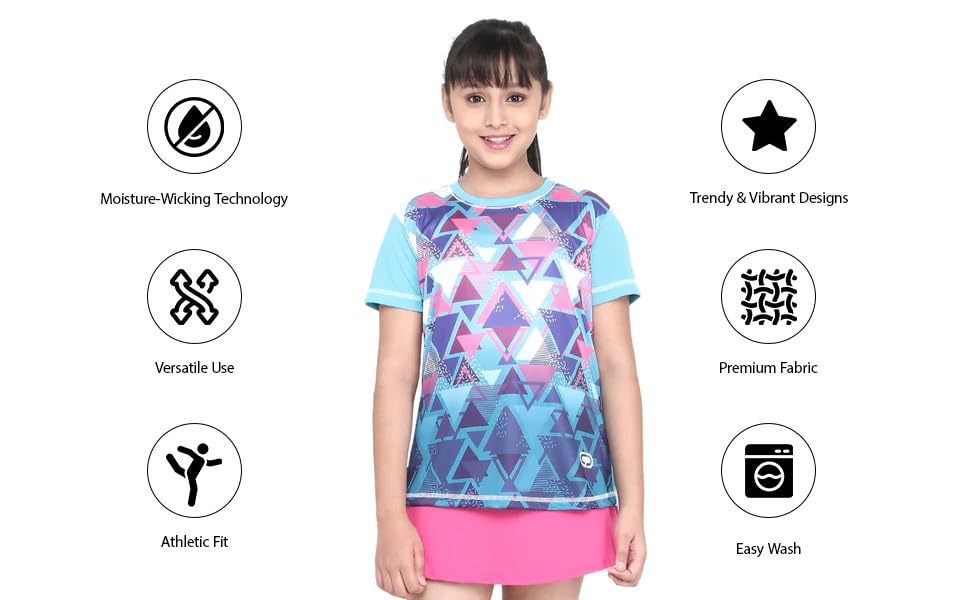 Qiddo Sports Girls' T-Shirt 6-7 Years (Pink) 2