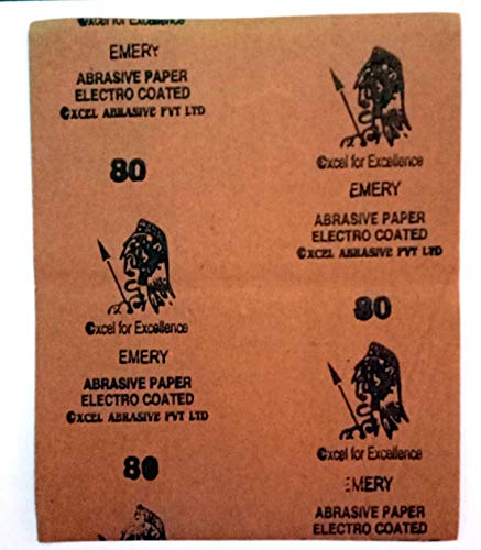Image of Emery paper /sand paper grit 80 for dust /stock removal
