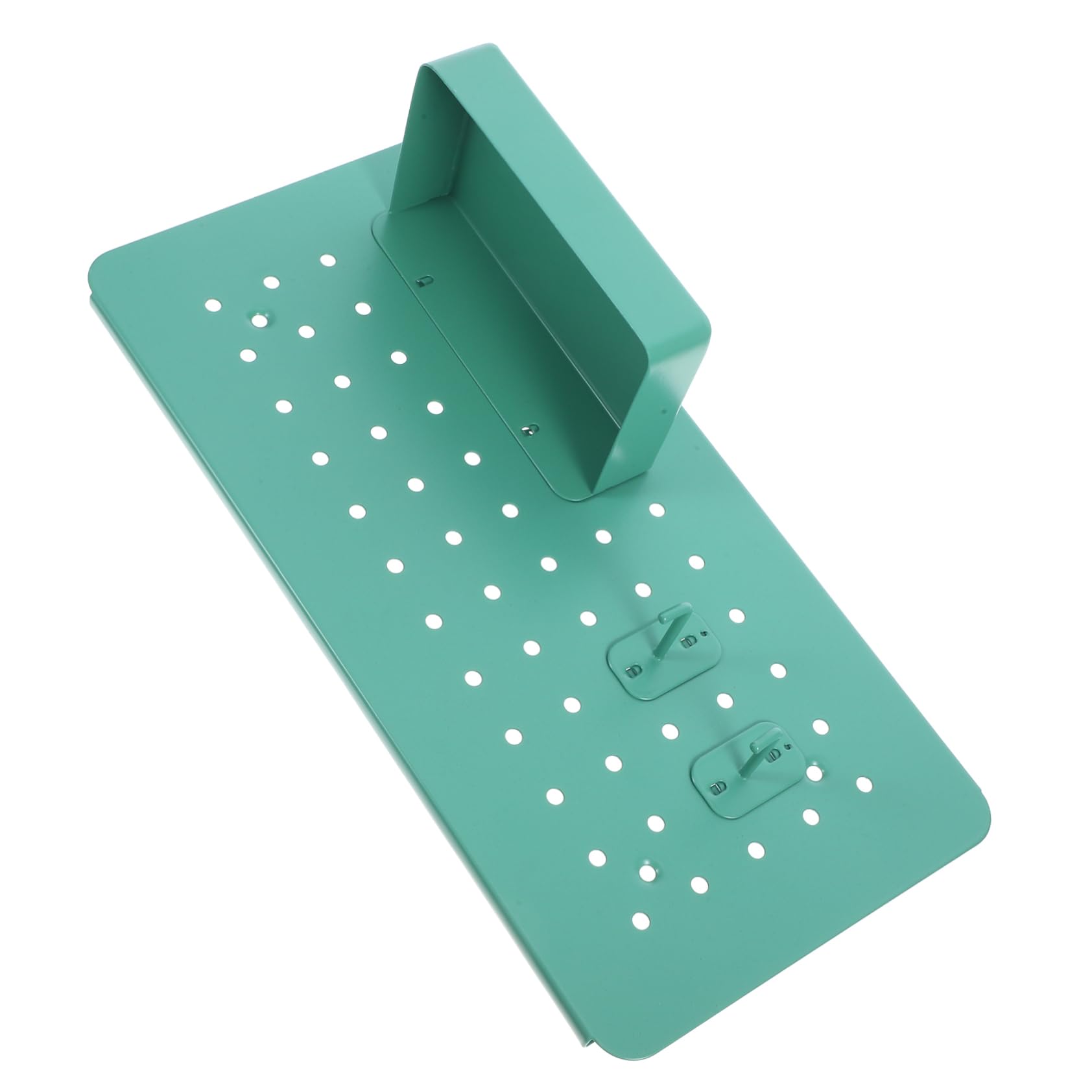 ROMISBABA 1 Set Wall Mount Display Pegboard Wall Mounted Pegboard Wall Mount Pegboard Iron Light Green Pegboard Display Stand for Craft Shows