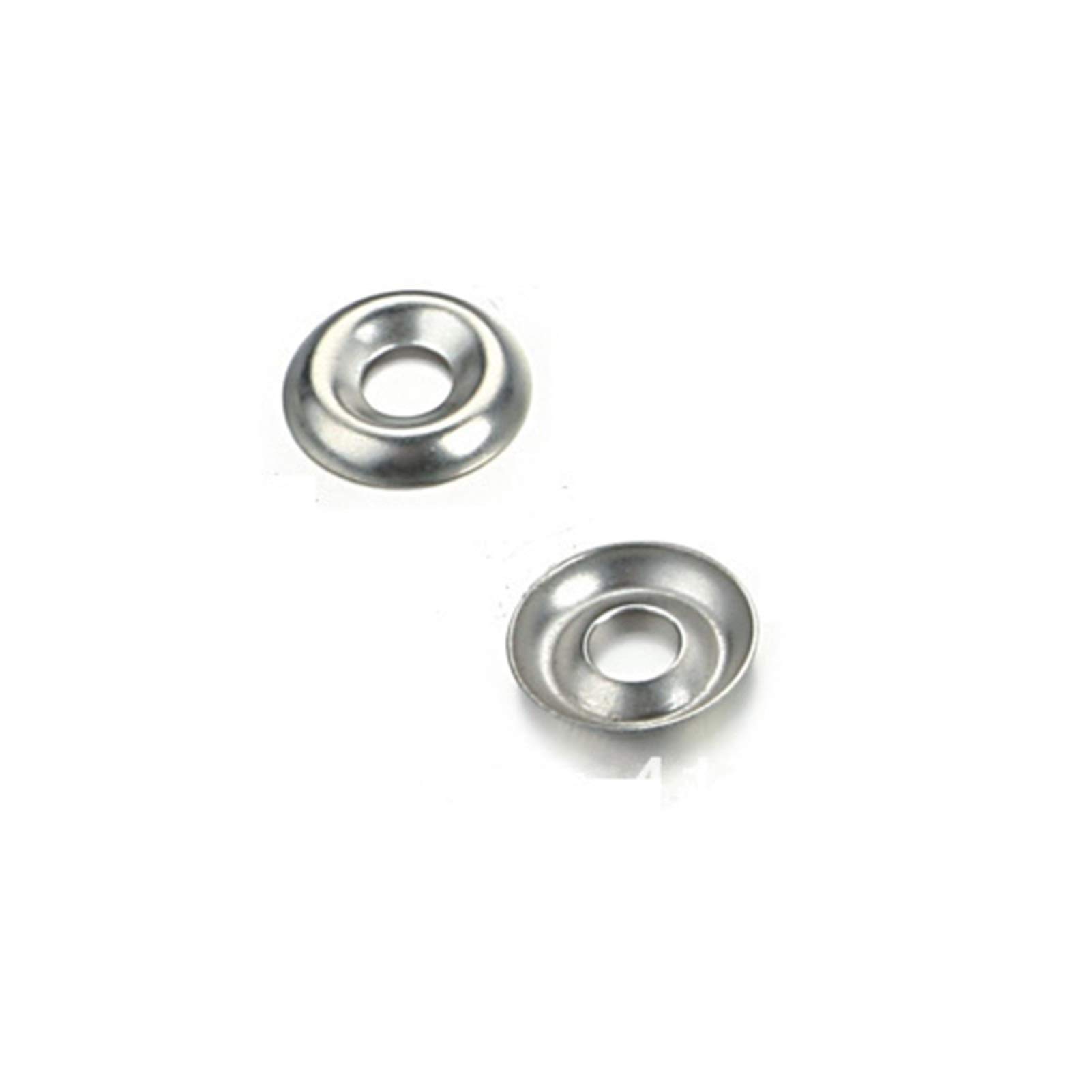 Zkenshan-Arandela Plana 100pcs-1000pcs METRICO ESTÁNDAR M4 M5 M6 Cincillo de Acero Plateado Lavadoras Concave-Convex Hollow Fisheye Junta, Buena Resistencia al Desgaste
