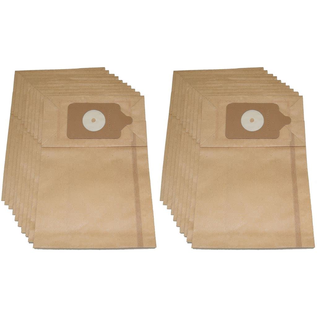 Vacuum Cleaner Paper Dust Bags Pack of 20 compatible with Numatic NQS250 NRV200 NV200