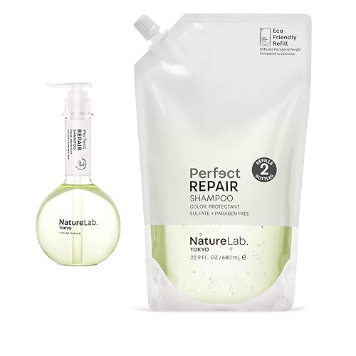 NatureLab TOKYO - Champú de reparación perfecta + bolsa de recarga ecológica Reponer y restaurar el cabello dañado, teñido y fortalecer el cabello NatureLab TOKYO - Champú de reparación perfecta + bolsa de recarga ecológica Reponer y restaurar el cabello dañado, teñido y fortalecer el cabello