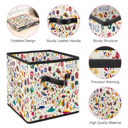 Boîte de rangement pliable en tissu cube pour placard de chambre maison - 5