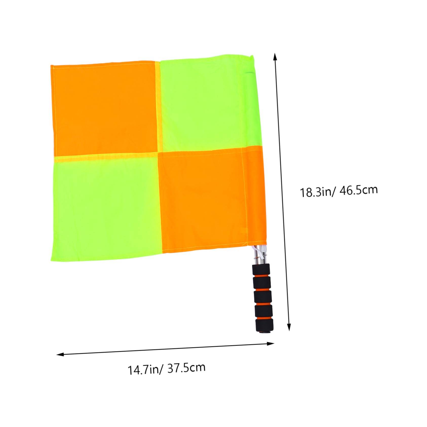 BESPORTBLE Referee Flags Set Trial Flag 1pc Stainless Steel Pole Sponge Handle Pad