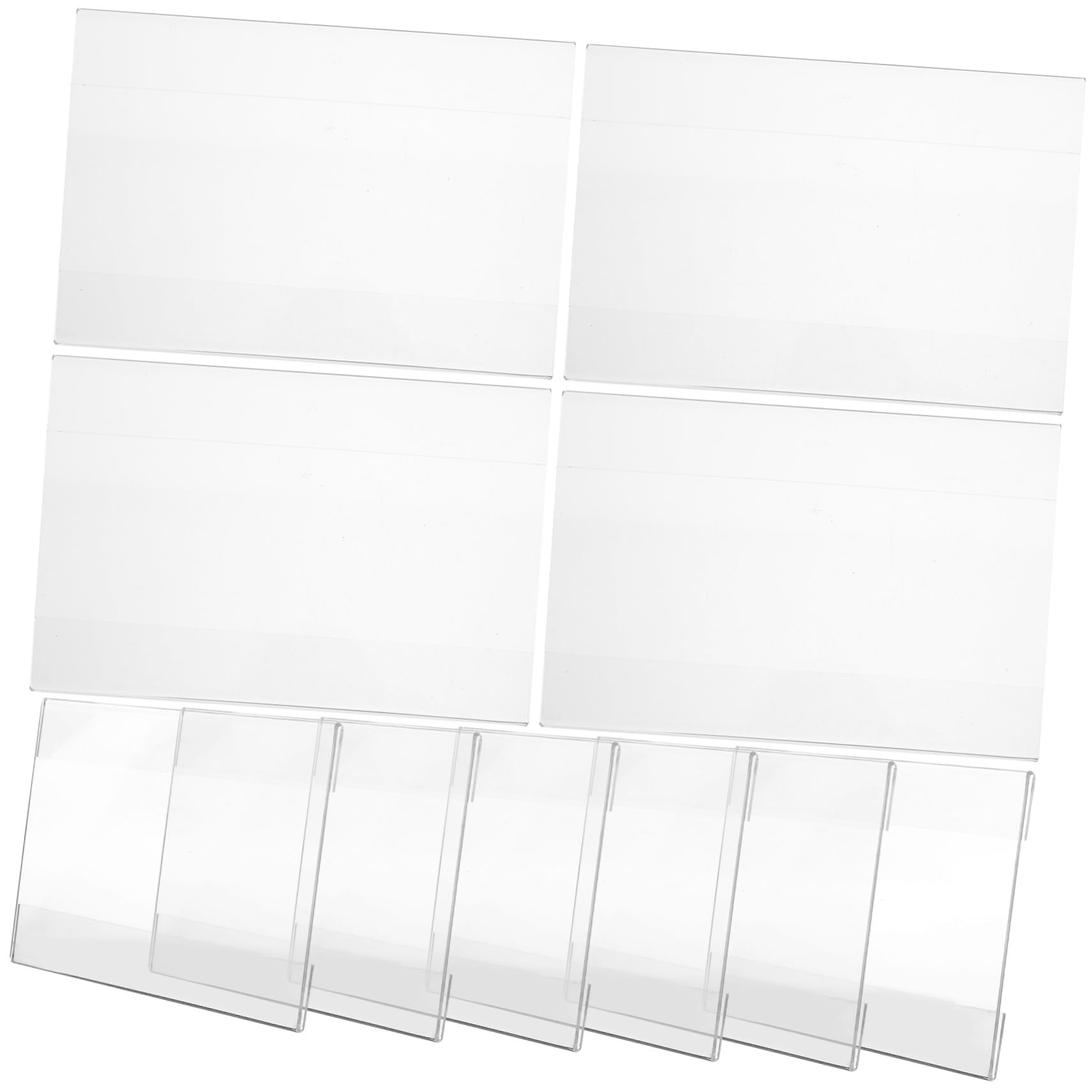 Lurrose 4 Sätze Wandmontierte Etikettenhalter Aus Acryl Transparente Preisschildhalter Für Geschäfte Und Werbung Für Begrenzte Räume Und Vielseitige Nutzung 10 Stück * 4