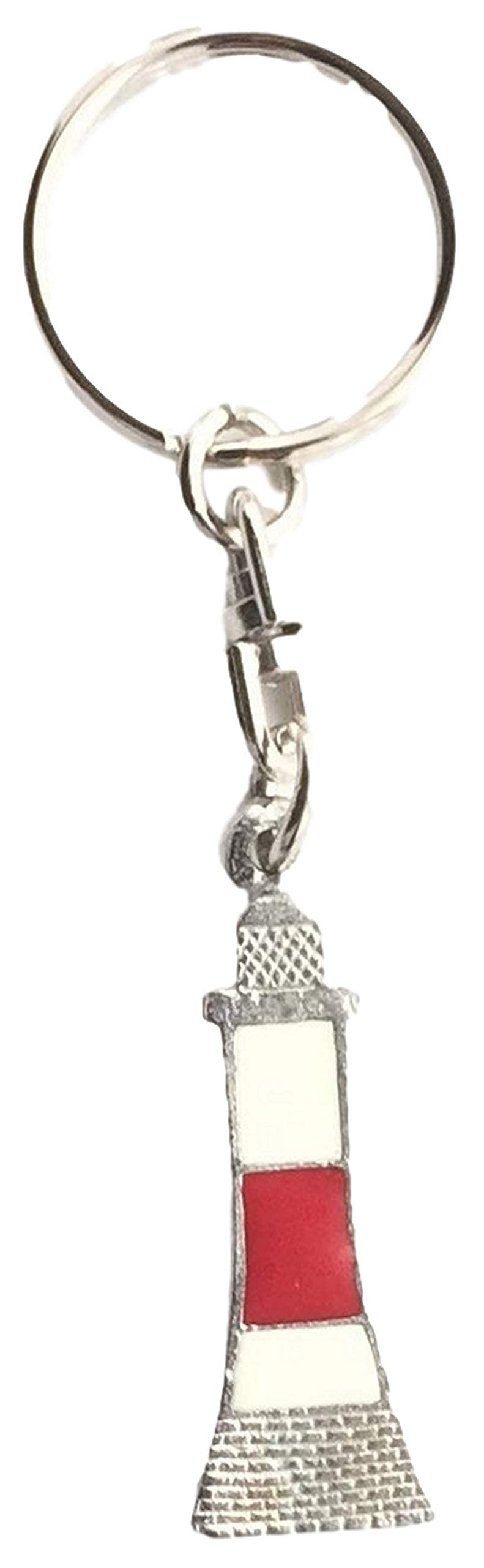 Lighthouse Handmade Pewter Keyring + Badge + Organza Bag KR784