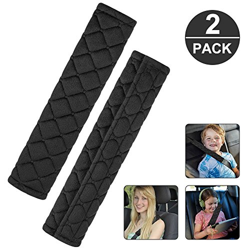 Oreiller Amovible, Topist 1 paire Voiture Rembourrage De Ceinture De Sécurité Coussinets d'Epaule Protège-ceintures Siege Voiture Confort Pads Convient à enfants et adulte