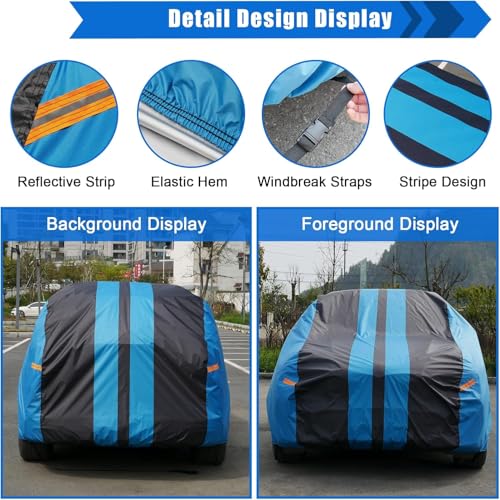 Image of Kaugung Car Cover Waterproof Custom Fit Infiniti Q50 (2013-2025), Full Exterior Cover for Automobiles Lightweight Resistant Outdoor Sun UV Rain Dust Snow Wind Protection.
