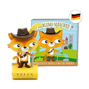 tonies Hörfiguren für Toniebox, 5 Lieblings-Märchen – Der gestiefelte Kater und 4 weitere Märchen, Hörspiel für Kinder…