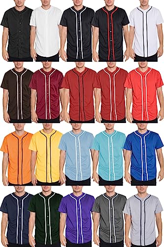 Camisa de béisbol para hombre Weiv Gear con botones, uniforme deportivo activo de equipo miniatura 6